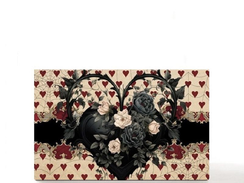 Gothic Halloween heart custom magnetic empty makeup palette gift for her - Love Spell