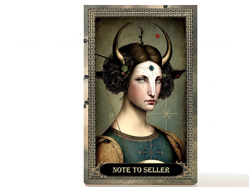 Magnetic Personalized makeup palette horoscopes, Zodiac Surrealism. Capricorn I