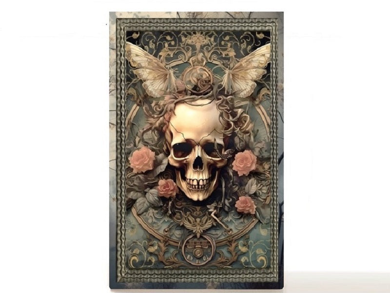 Gothic Halloween skull empty magnetic empty makeup palette gift for her - The Dark Side