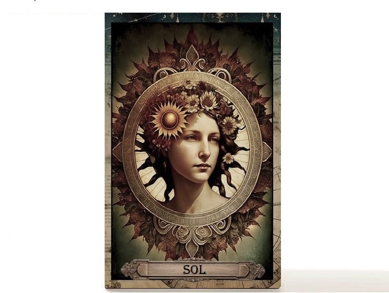 Magnetic Personalized makeup palette horoscopes, Zodiac Surrealism. Sun II