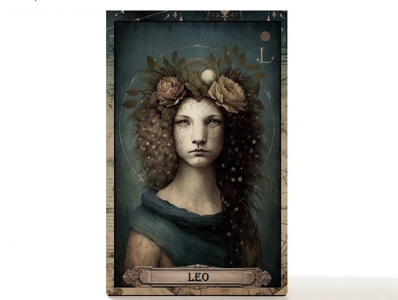 Magnetic Personalized makeup palette horoscopes, Zodiac Surrealism. Leo II