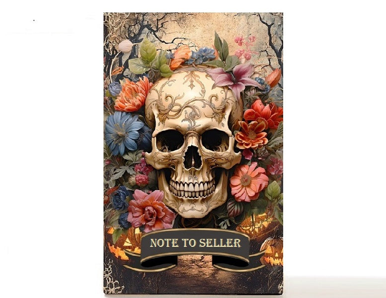 Gothic Halloween skull empty magnetic empty makeup palette gift for her - Bloody Mary