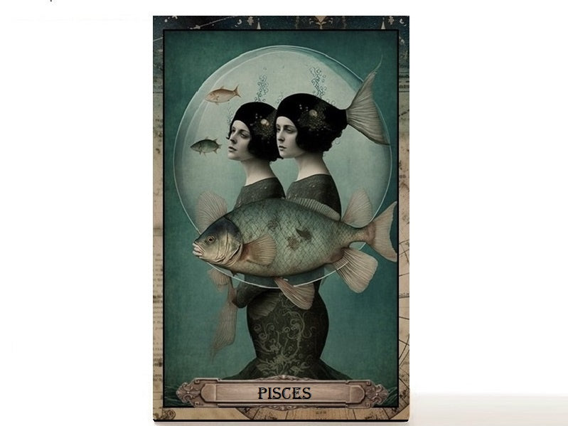 Magnetic Personalized makeup palette horoscopes, Zodiac Surrealism. Pisces II