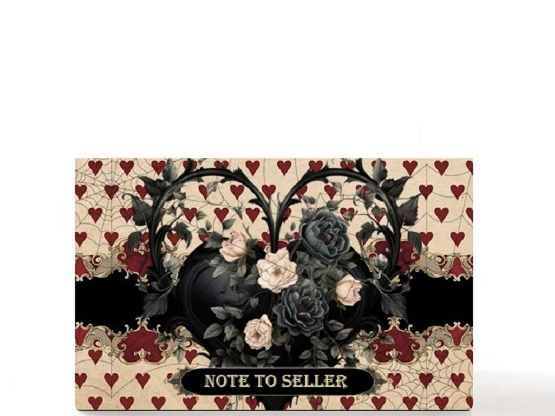 Gothic Halloween heart custom magnetic empty makeup palette gift for her - Love Spell
