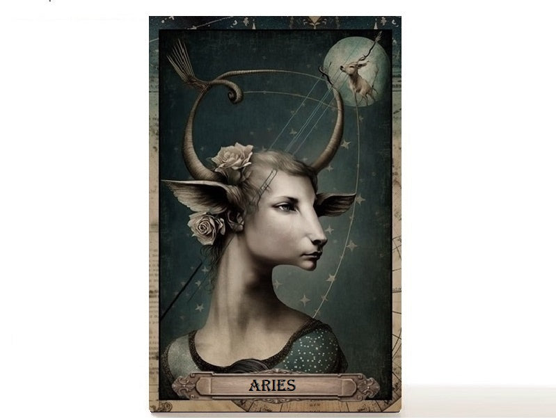 Magnetic Personalized makeup palette horoscopes, Zodiac Surrealism. Aries II