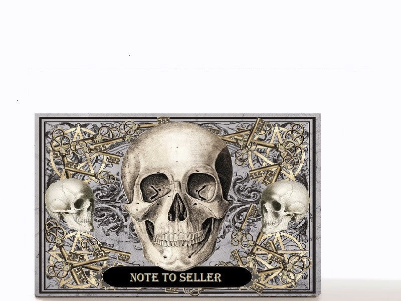 Gothic makeup palette skull, Halloween box for single eyeshadows. Gifts for her, Lock n Keys