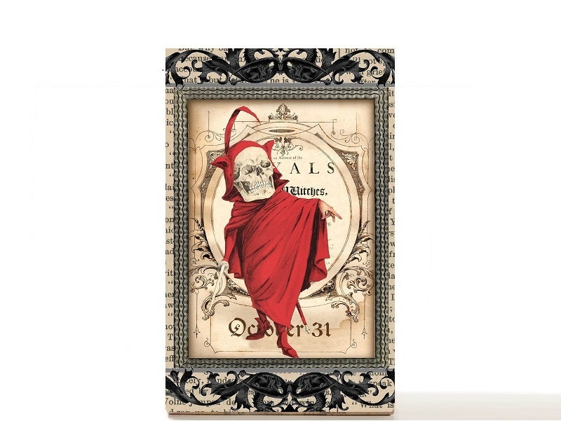 Penny Dreadful gothic Halloween magnetic personalized makeup palette for single eyeshadow pans. Red Devil