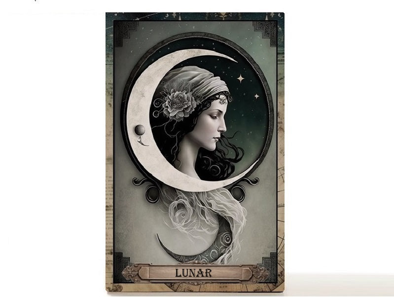 Magnetic Personalized makeup palette horoscopes, Zodiac Surrealism. Moon II