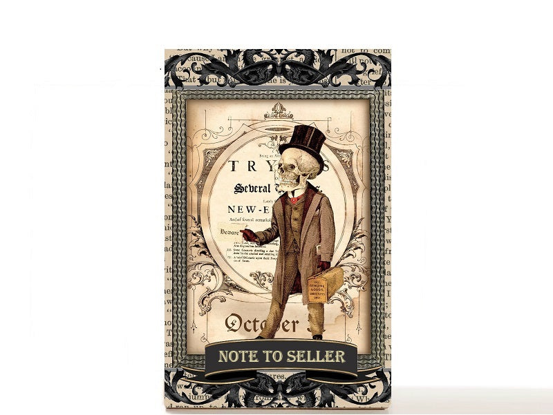 Penny Dreadful gothic Halloween magnetic personalized makeup palette for single eyeshadow pans. The Messenger