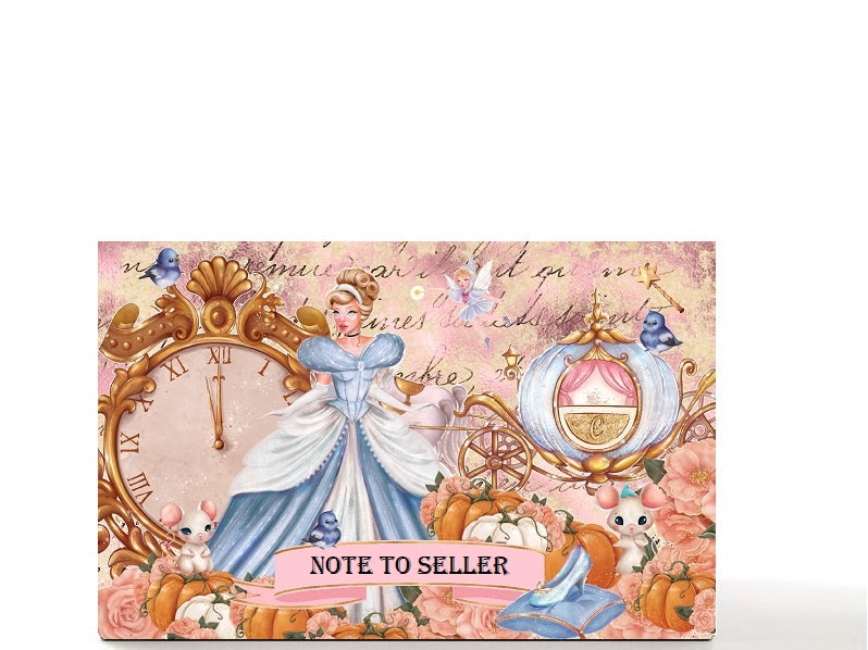 Fantasy empty makeup palette for depot makeup pans, gift for her. Cinderella