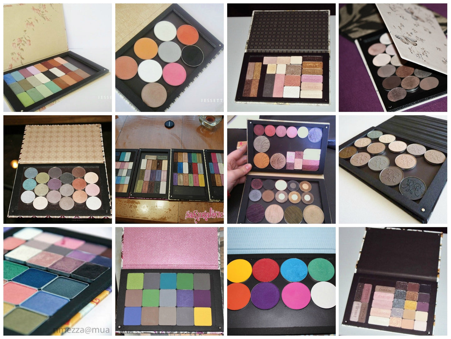 Basic DS magnetic empty makeup palette for single pans, gifts for her - Art Deco