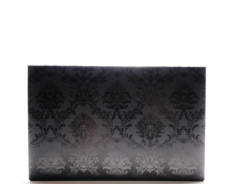 Empty makeup palette black damask for organize eyeshadow pans. Gift for her, Prince of Darkness.