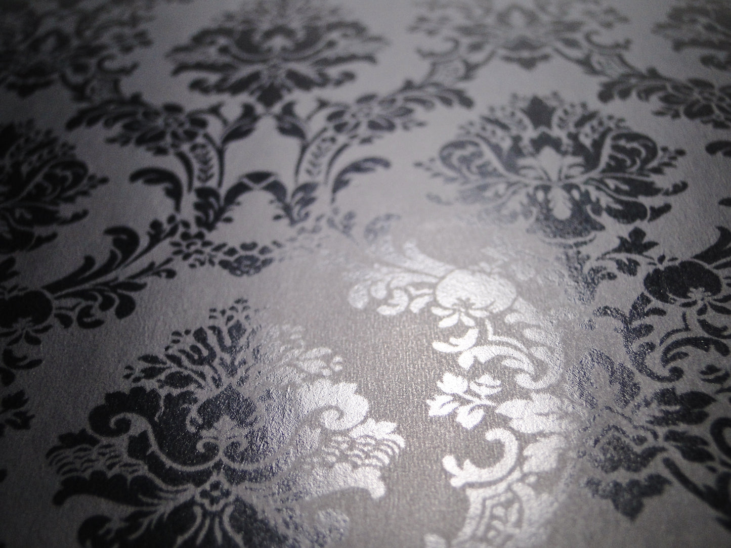 Empty makeup palette black damask for organize eyeshadow pans. Gift for her, Prince of Darkness.