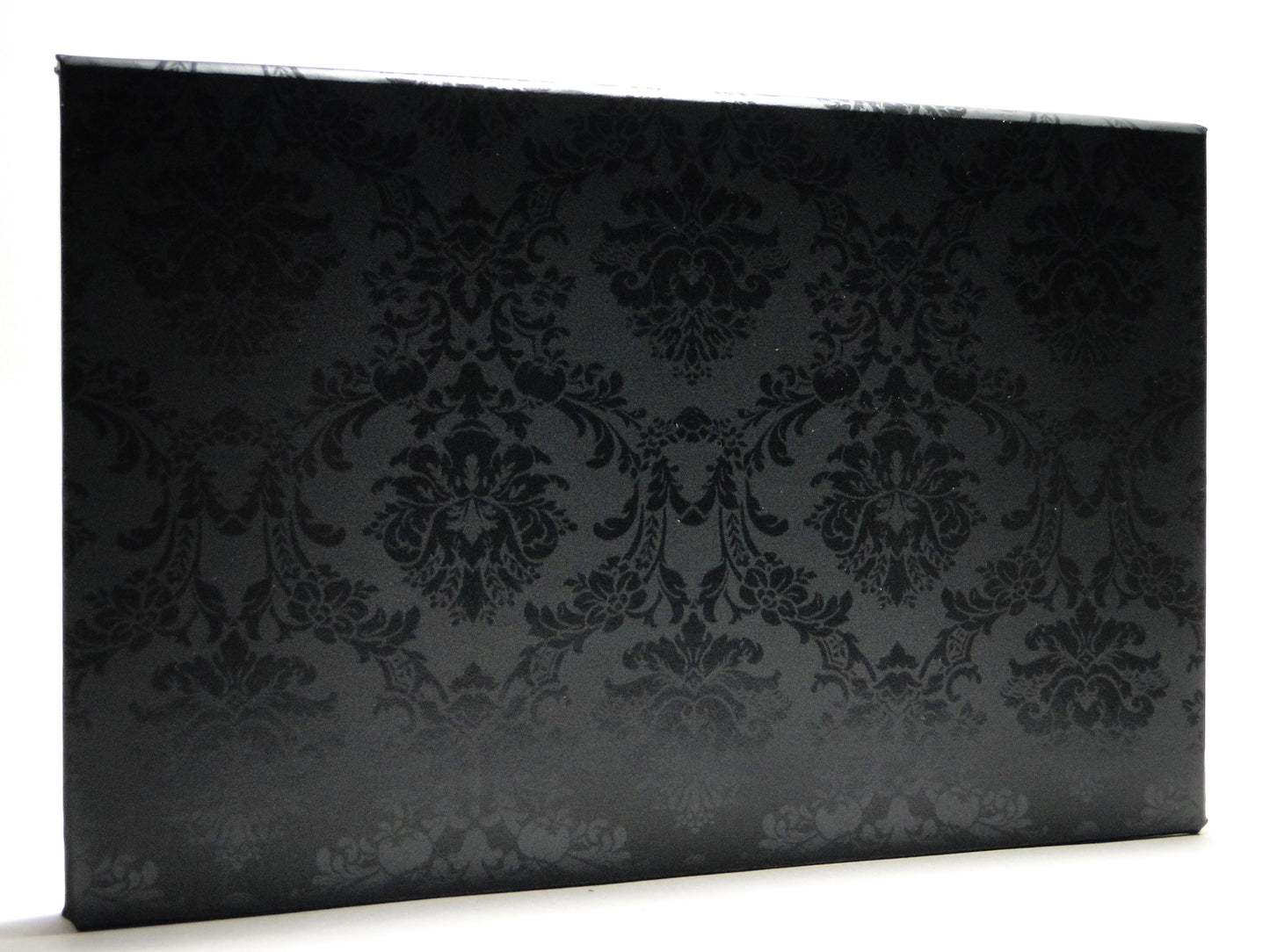 Empty makeup palette black damask for organize eyeshadow pans. Gift for her, Prince of Darkness.