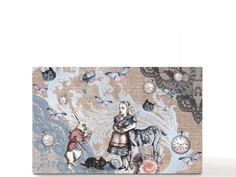 Empty makeup palette for depot single eyeshadows, gift for her. Alice in Wonderland