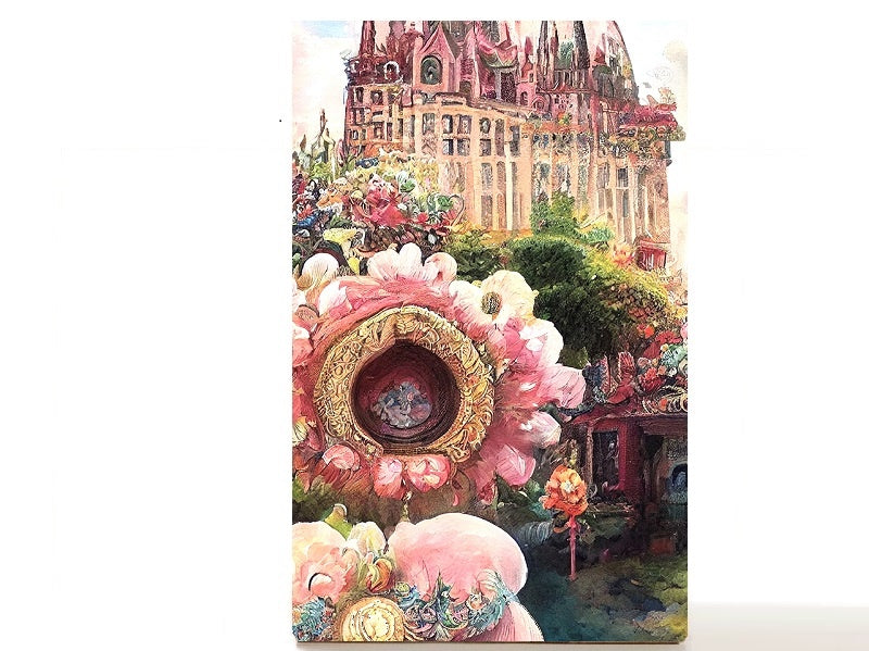 Empty makeup palette for depot single eyeshadows, gift for her. Fantasy Castle