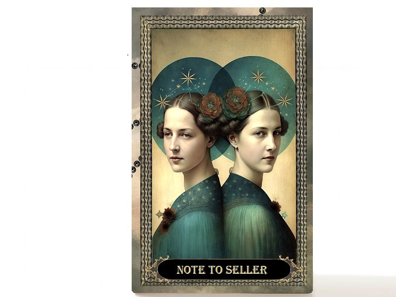 Magnetic Personalized makeup palette horoscopes, Zodiac Surrealism. Gemini I