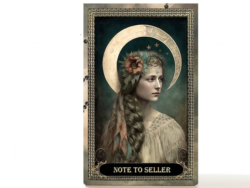 Magnetic Personalized makeup palette horoscopes, Zodiac Surrealism. Moon I
