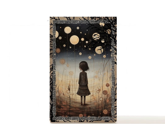 Fantasy Moon Child empty palette for depot makeup singles, gift for her. Nioma
