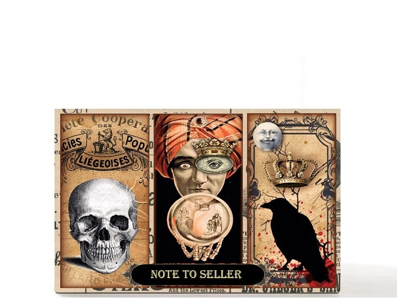 Tarot gothic Halloween magnetic personalized makeup palette for single eyeshadow pans. Fortune Teller