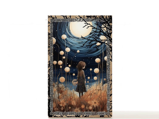 Fantasy Moon Child empty palette for depot makeup singles, gift for her. Yana