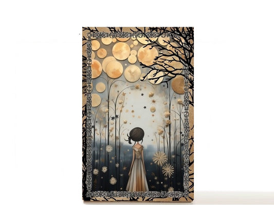 Fantasy Moon Child empty palette for depot makeup singles, gift for her. Selena