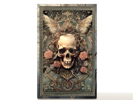 Gothic Halloween skull empty magnetic empty makeup palette gift for her - The Dark Side