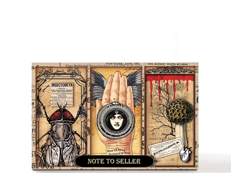 Tarot gothic Halloween magnetic personalized makeup palette for single eyeshadow pans. Venom