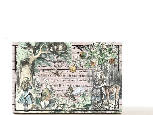 Alice in Wonderland makeup palette, fun makeup palette for single eyeshadows. Gifts for her, 1865