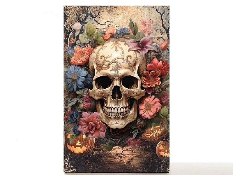 Gothic Halloween skull empty magnetic empty makeup palette gift for her - Bloody Mary