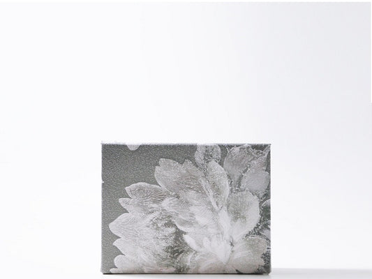 Classic white flower makeup palette, modern box for organized makeup collection. Ofelia