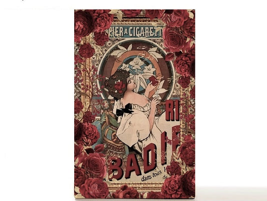Vintage cigarette commercial, custom magnetic empty makeup palette gift for her - papier a Cigarettes