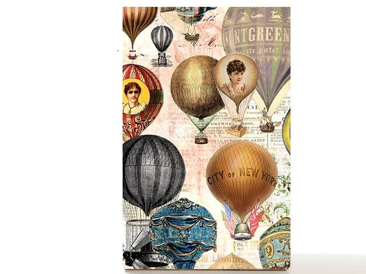 Magnetic empty makeup palette gift for her, organizer for single eyeshadow pans - Hot Air Balloons