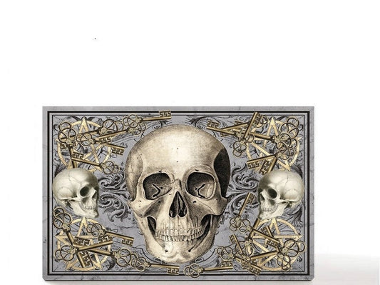 Gothic makeup palette skull, Halloween box for single eyeshadows. Gifts for her, Lock n Keys
