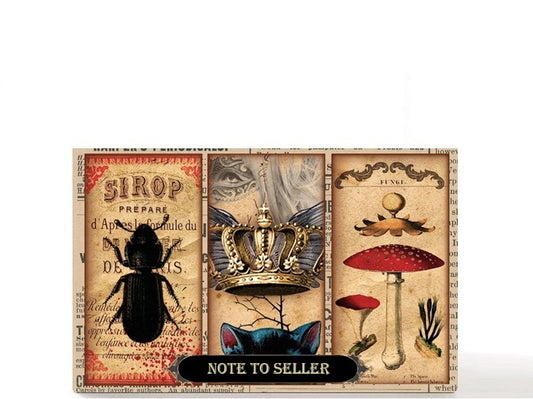Tarot gothic Halloween magnetic personalized makeup palette for single eyeshadow pans. Chesire