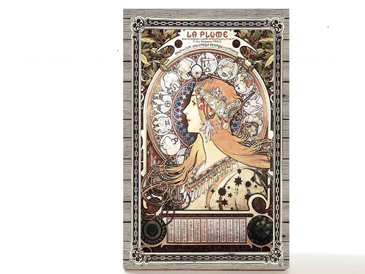 Art Nouveau, magnetic makeup palette for single eyeshadows. Gifts for her, La Plume