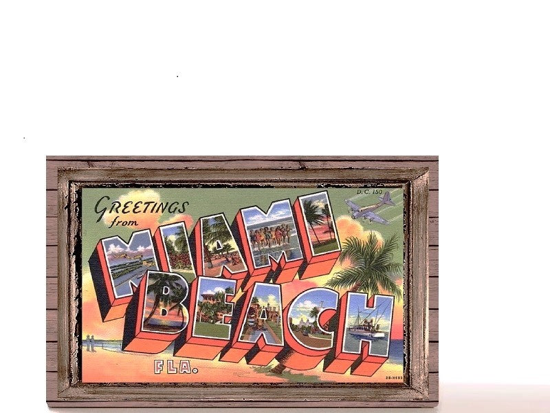 Miami empty makeup palette for depot makeup pans, gift for her. Postcard