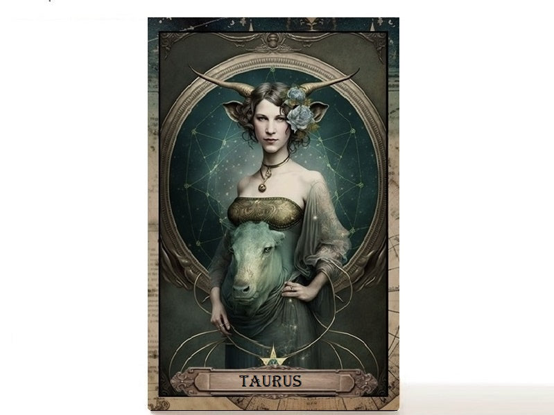Magnetic Personalized makeup palette horoscopes, Zodiac Surrealism. Taurus II