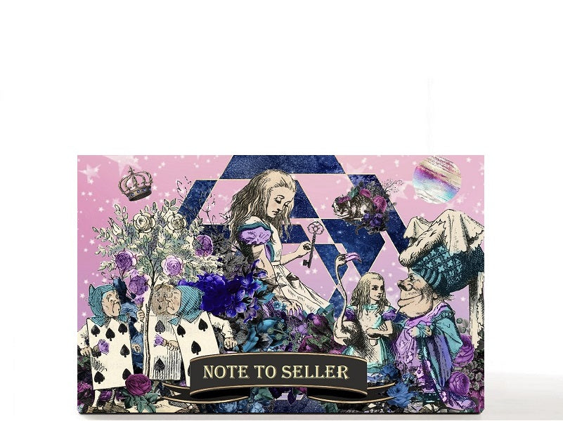 Empty makeup palette Valentine for depot single eyeshadows, gift for her. Alice in Space