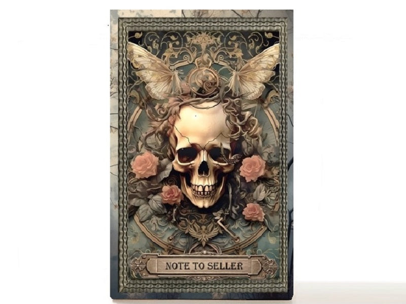 Gothic Halloween skull empty magnetic empty makeup palette gift for her - The Dark Side