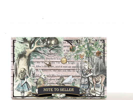Alice in Wonderland makeup palette, fun makeup palette for single eyeshadows. Gifts for her, 1865