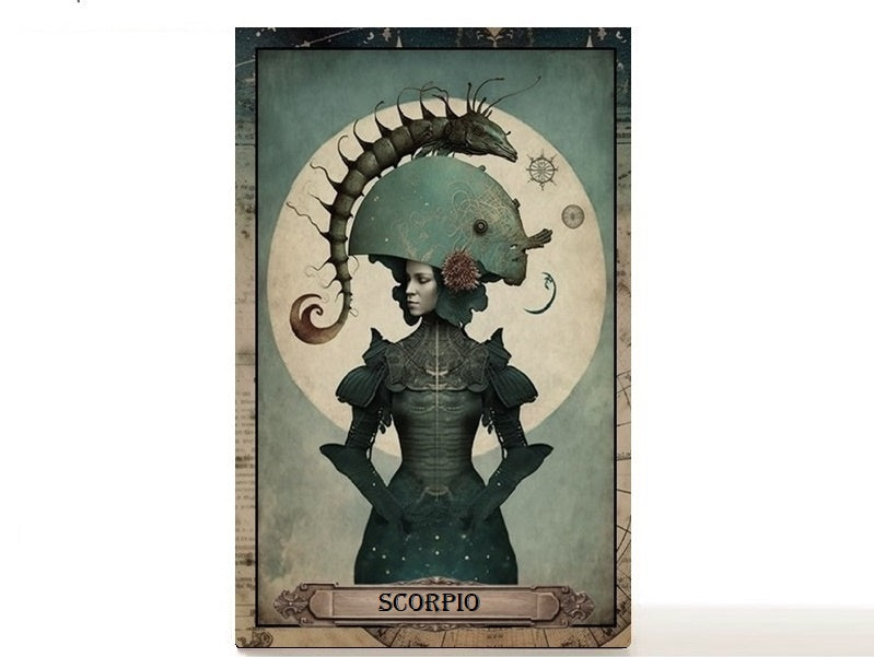 Magnetic Personalized makeup palette horoscopes, Zodiac Surrealism. Scorpio II
