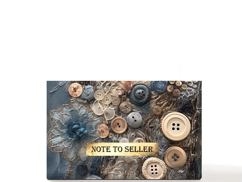 Empty makeup palette button for depot single eyeshadows, gift for her. Denim Jeans