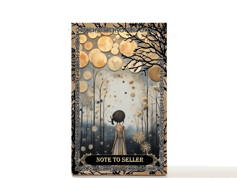 Fantasy Moon Child empty palette for depot makeup singles, gift for her. Selena