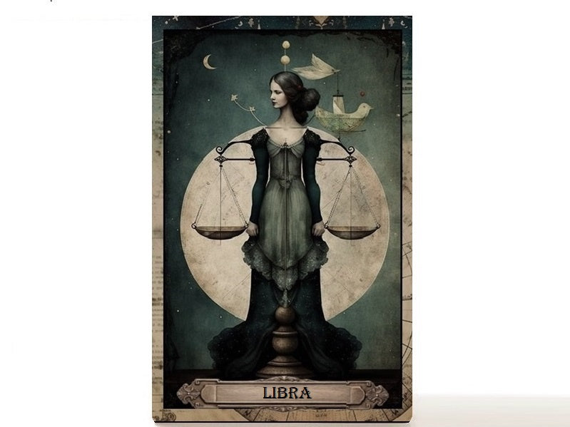 Magnetic Personalized makeup palette horoscopes, Zodiac Surrealism. Libra II