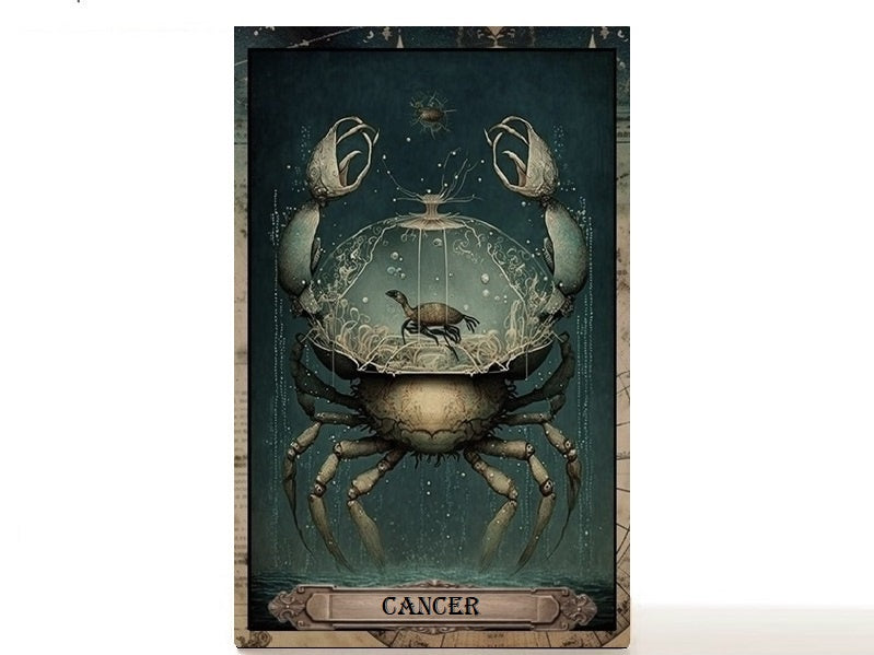 Magnetic Personalized makeup palette horoscopes, Zodiac Surrealism. Cancer II