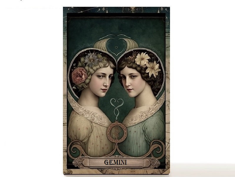 Magnetic Personalized makeup palette horoscopes, Zodiac Surrealism. Gemini II