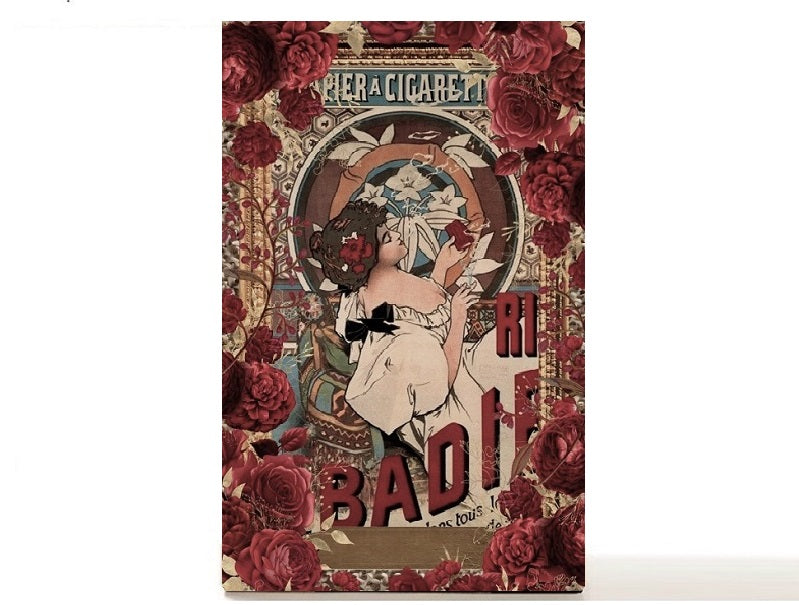Vintage cigarette commercial, custom magnetic empty makeup palette gift for her - papier a Cigarettes