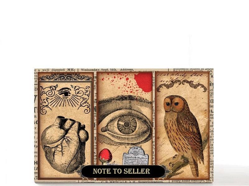 Tarot gothic Halloween magnetic personalized makeup palette for single eyeshadow pans. Nocturnal