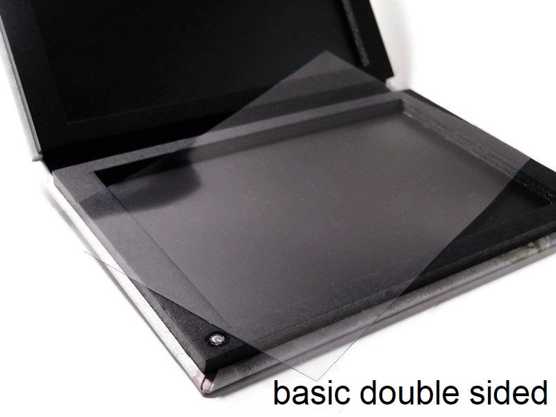 Empty makeup palette black damask for organize eyeshadow pans. Gift for her, Prince of Darkness.